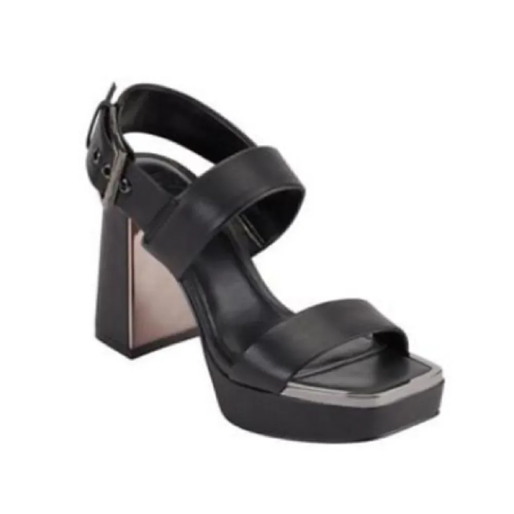 DKNY Bibiana Slingback Platform Sandals Ankle-Strap Block Heel, pumps, shoes 11